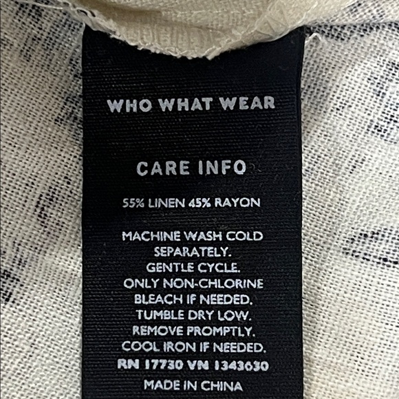 Who What Wear Floral Bird Dress S‎ NWT White Black Ruffle Balloon Sleeves Boho - Picture 12 of 12